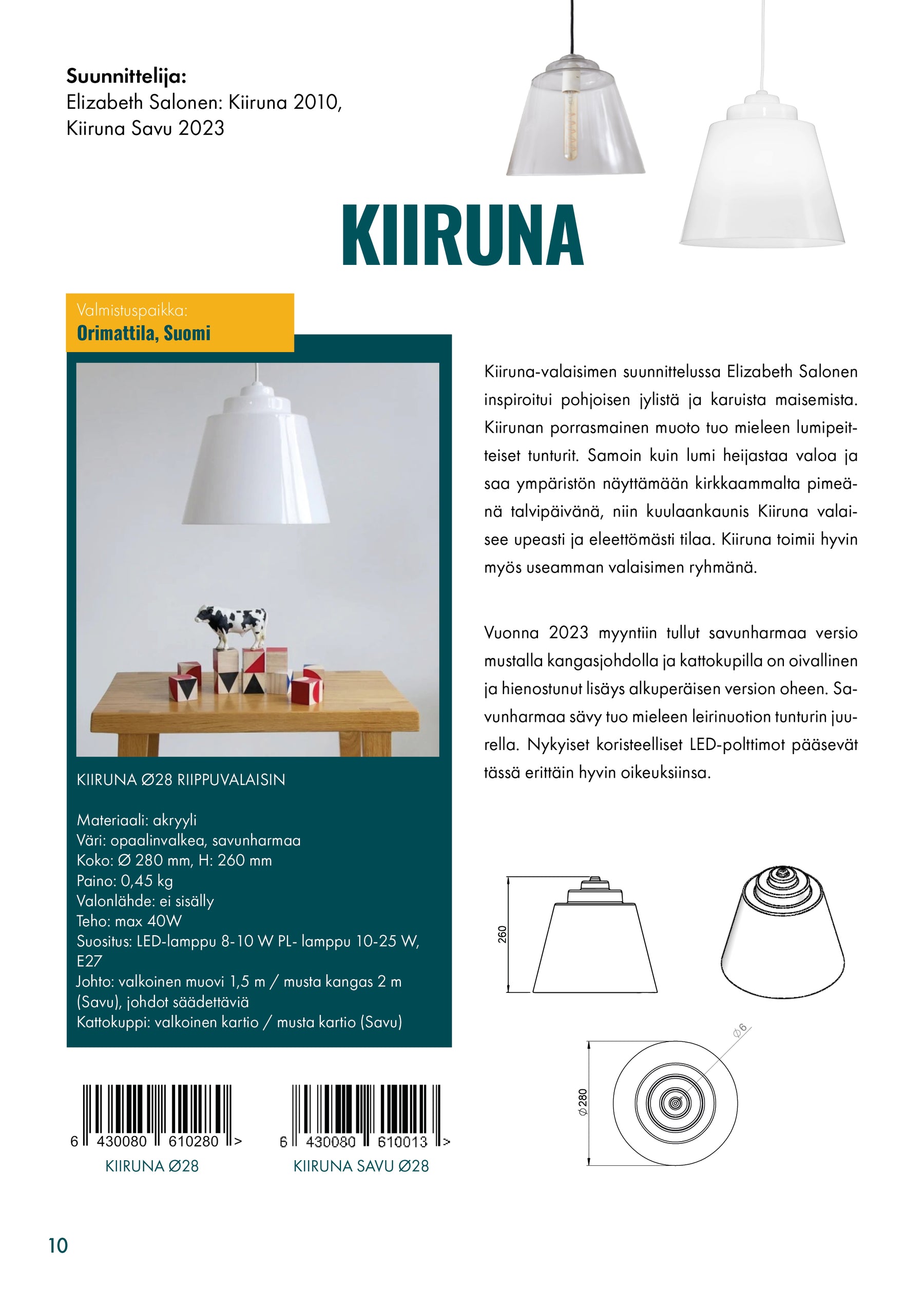 Fosto Kiiruna Savu -riippuvalaisin