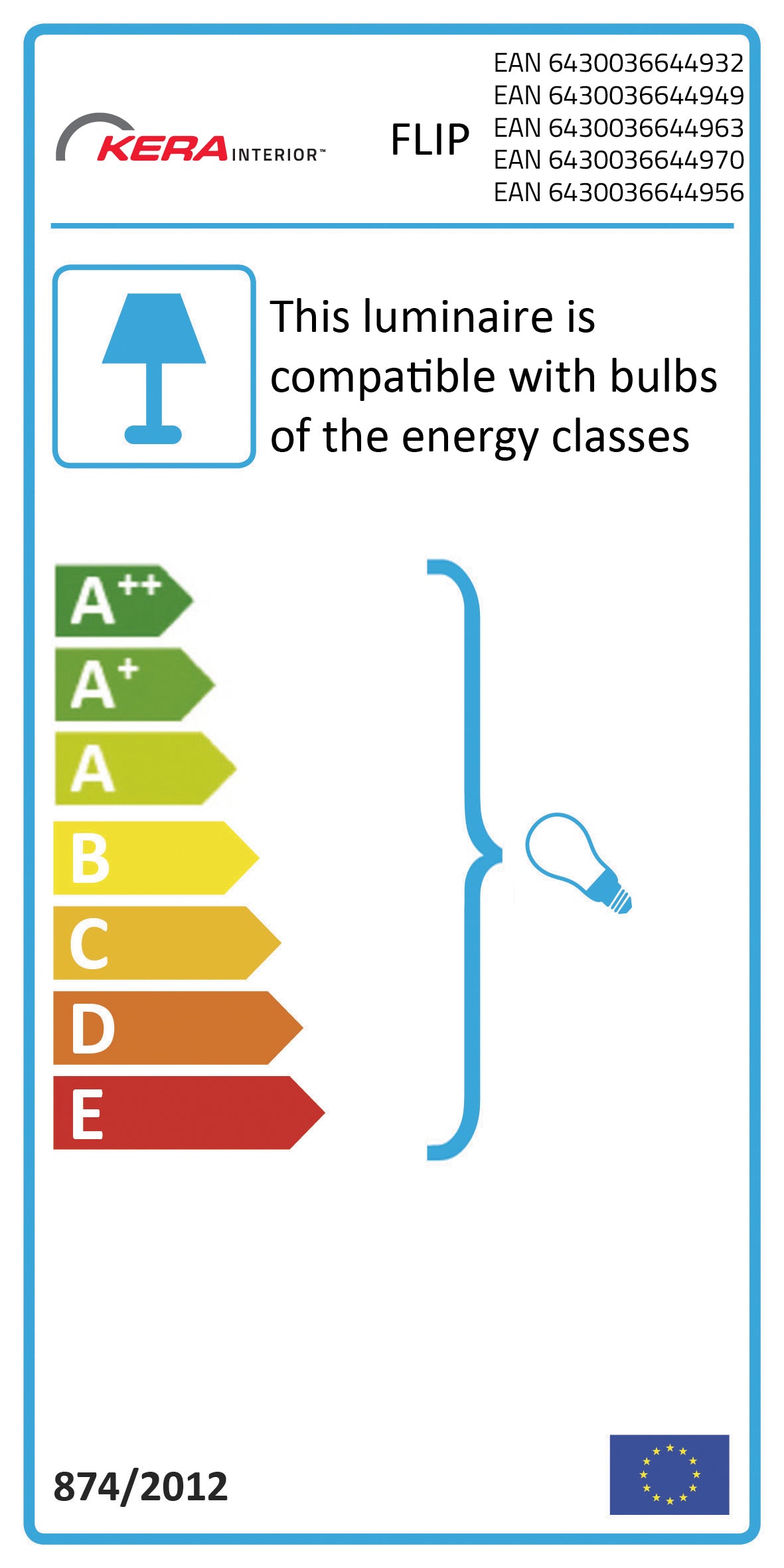 Flip-valaisimen energiatodistus