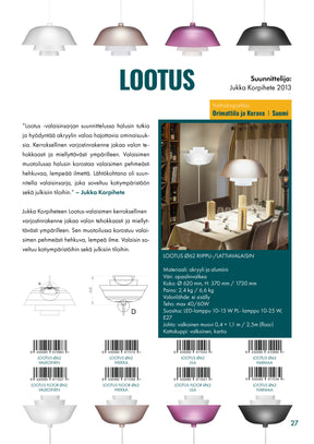 Fosto Lootus floor -lattiavalaisin